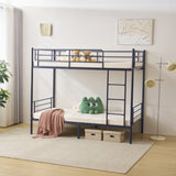 Twin Over Twin Bunk Bed for Kids Teens Adults, Heavy Duty Metal Bunk Bed with 84060545