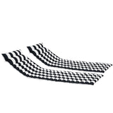 2 PCS Set Outdoor Lounge Chair Cushion Replacement Patio Seat Cushion BLACK-WHITE Stripe Sale to 68957994