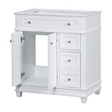 ZUN 30" Bathroom Vanity Cabinet without Sink, Free Standing Vanity with 2 Drawers& Soft Closing Doors, 23199631