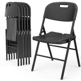 6pcs 47*54*84cm Garden Plastic Folding Chair Black 40924888