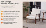 Mid-Century Modern Accent Chair, Arm Chair Living Room Chairs Pillow Upholstered Reading Chair W2989P295373