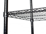 5-Tier NSF-Certified Steel Wire Shelving with Wheels Black 47544310