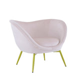 Modern Accent Chair for Living Room, Lounge Chair for Bedroom with Gold Metal Legs, Vanity Chair for N765P205107P