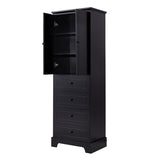 ZUN Storage Cabinet with 2 Doors and 4 Drawers for Bathroom, Office, Adjustable Shelf, MDF Board with 85954372