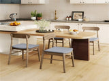 2PCS Solid Rubber Wood Dining Chairs , 400 LBS Capacity Padded Upholstered Kitchen Chairs 61673788