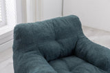 010-Soft Teddy Fabric Tufted Foam Bean Bag Chair With Teddy Fabric Green W52761253