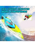 4DRC S2 4DRC Fast Boat For Pools And Lakes,Remote Control Boat With LED Lights,2.4GHz High Speed 55684054