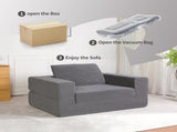 Compression Human Dog Sofa Bed for Adult & Pets,Modern Floor Couch With Pillow for Living Room 25363961