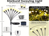 10 solar garden lights outdoor, firefly solar wind swing, IP4X waterproof solar outdoor 52708060