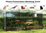 Black 106.56.5 ft Garden Crop Cage with Wind-Proof Metal Frame, Zippered Doors Plant Protection 19175982