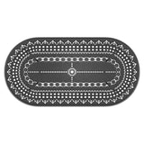 L81.89*W41.34-inch Cast Aluminum Patio Dining Table With Black Frame and Umbrella Hole W1710P166033