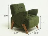 Lounge chair, accent chair, 28.15-inch Velvet Fabric Decorative Sofa, with Four Birch Legs, Suitable W2901P463303