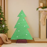 4FT Lighted Christmas Tree Yard Decorations, Pre-lit Holiday Decor with 110 Warm White LED Lights 73238893