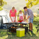 220 lbs Folding Camping Table 30-Second Tool-Free Setup, Aluminum Roll-Top & Steel Frame, 77691866