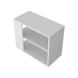 Rio Verde Side Table in Melamine with Open Storage, White B128P263719