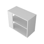 ZUN Rio Verde Side Table in Melamine with Open Storage, White B128P263719