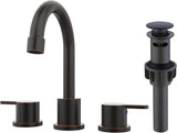 Widespread Bathroom Faucet Oil Rubbed Bronze 2 Handle 8 inch 3 Hole 360&degSwivel Spout Vanity 50765054