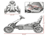 Red 12V Kids Electric Go Kart with EVA Tires, 2 Speeds, Adjustable Seat & Safety Belt 61127002