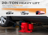 Air Hydraulic Bottle Jack 20 Ton 40000 LBS 10.6-20.5in Lift Range Heavy Duty Pneumatic Manual Pump W2680P497451