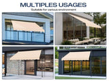 78.7"D x 47.2"W x"H Retractable Awning Khaki 14341534