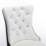 ZUN Furniture,Modern, High-end Tufted Solid Wood Contemporary PU and Velvet Upholstered Dining Chair 42293880