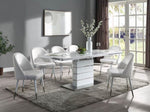 ZUN ACME Zemirah Side Chair, White Velvet & White Finish DN02234