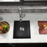 Quartz 13.77" L X 17.71" W Undermount Bar Sink With Basket Strainer W1225P194051