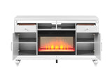 TV Stand With Electric Fireplace in White B00969706