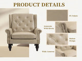 Wood Frame Armchair, Modern Accent Chair Lounge Chair with Sturdy Wood Legs for Living Room Bedroom 48781286