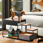 ZUN Pet Step Window Perch,Bunk Beds Window Perch for Dogs Bedside Lounge Elevated Dog Bed Multi-Level W1687P181838