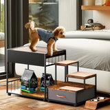 ZUN Pet Step Window Perch,Bunk Beds Window Perch for Dogs Bedside Lounge Elevated Dog Bed Multi-Level W1687P181838