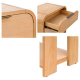 Modern One Drawer Waterfall Nightstand B035P203223