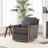 COOLMORE Corduroy Swivel Chair, Comfy Accent Sofa Chair for Living Room, 360 Degree Swivel W395P209395