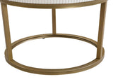 19.68 Inch Modern Nightstand with Drawer, Marble Round End Table with storage, Side Table for Living W821P184388