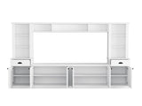 Minimalist Entertainment Wall Unit Set Bridge for TVs Up to 75'', Ample Storage Space TV Stand 44609856