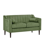 ZUN Mid Century Modern Chesterfield LOVE SEAT couch, Comfortable Upholstered sofa with Velvet Fabric and W1708141906