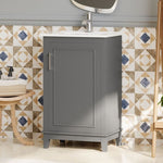 ZUN [Viedo] 20 Inch Modern Small Bathroom Vanity Cabinet With Ceramic Basin- 20*14.5*33.3 Inches,Ample WF318756AAE