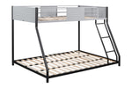 ZUN Metal Twin over Full Bunk Bed/ Heavy-duty Sturdy Metal/ Noise Reduced/ Safety Vent Board Guardrail/ W427P154966