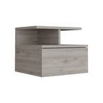 ZUN Adele Floating Nightstand with Drawer and Open Storage Shelves B200P188832