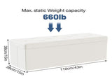 43 Inches Folding Ottoman with Storage Bench, Foot Rest Stool, End of Bed Storage Bench Upholstered, 46190134