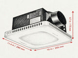 Bathroom Exhaust Fan, Low Noise All-Copper Motor, Energy-Saving Ceiling Ventilation Fan, No Attic 16169935