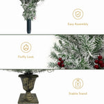 ZUN Pre-lit Xmas Tree Artificial Christmas 4-Piece Set,Garland, Wreath and Set of 2 Entrance Trees X-mas PX283311AAK