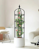 6.2ft Garden Obelisk Trellis,Lightweight Rustproof Plastic Coated Metal Tall Tower Trellis 76173444