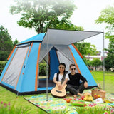 4-5 Person Pop-Up Camping Tent, Instant Setup Family Tent with 2 Mosquito Nets Windows, Portable for 55204653