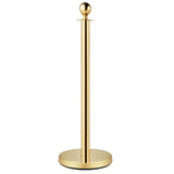 Velvet Ropes and Posts, 5 ft/1.5 m Red Rope, Stainless Steel Gold Stanchion with Ball Top, Red Crowd W3280P325712