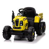 ZUN Ride on Tractor with Trailer,12V Battery Powered Electric Tractor Toy w/Remote Control,electric car 75043347