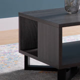 ZUN ID USA 223052CT Coffee Table Distressed Grey & Black B107131015