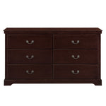 ZUN Classic Traditional 1pc Dresser of 6 Drawers Cherry Finish Bedroom Wooden Storage Furniture B011P233724