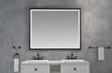 60 x 48 Inch LED Bathroom Mirror with Aluminum Frame, Wall Mounted Vanity Mirror, Anti-Fog, Memory, W2287P358690