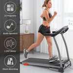 ZUN Easy Folding Treadmill for Home Use, 2.5HP Electric Running, Jogging & Walking Machine with Device 52044482